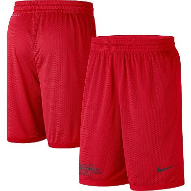 Men's Nike Red Georgia Bulldogs Performance Mesh Shorts