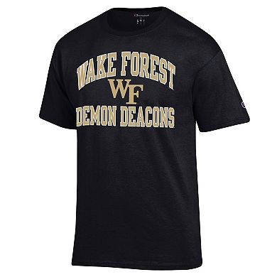 Men's Champion Black Wake Forest Demon Deacons High Motor T-Shirt