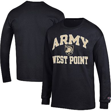 Men's Champion Black Army Black Knights High Motor Long Sleeve T-Shirt