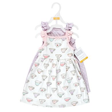 Hudson Baby Infant and Toddler Girl Cotton Dresses, Tea Party