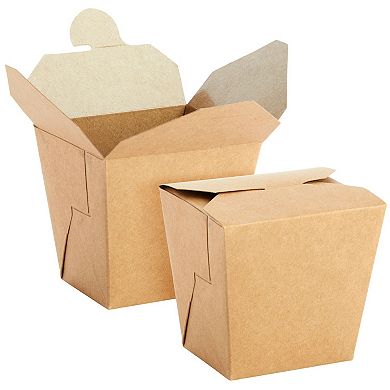 60-pack Chinese Take Out Boxes, 16oz Brown To-go Food Containers For Meal Prep
