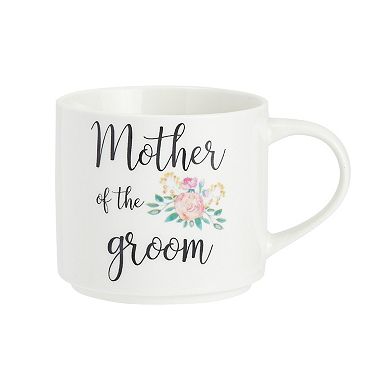 Coffee Mug Set of 2 for Future Mother in Law Gifts, Bride and Groom Wedding Supplies (White, 15 oz)