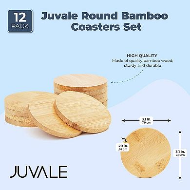 Juvale Round  Coasters Set (12 Pack)