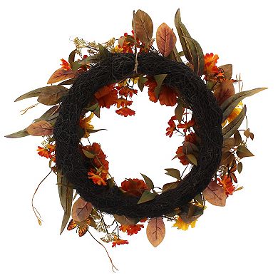 Sonoma Goods For Life Artificial Marigold Butterfly Wreath
