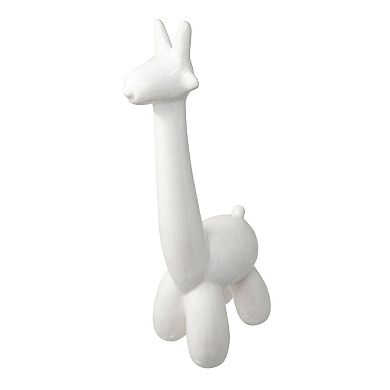 13" Solid White Balloon Giraffe Tabletop Decorative Figurine