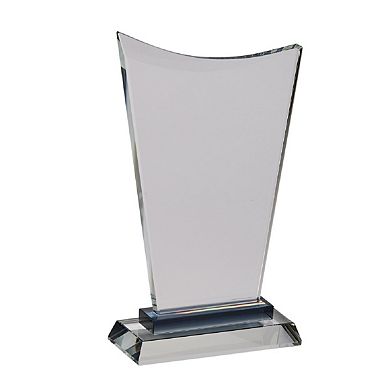 8.5" Clear Elegant Small Wave Shaped Trophy