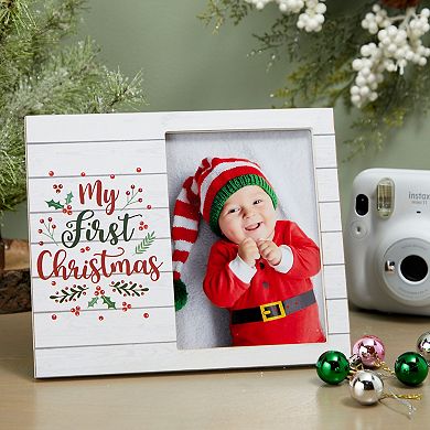 My First Christmas Picture Frame for 4x6 and 5x7 Inch Photos (9.8 x 7.8 In)