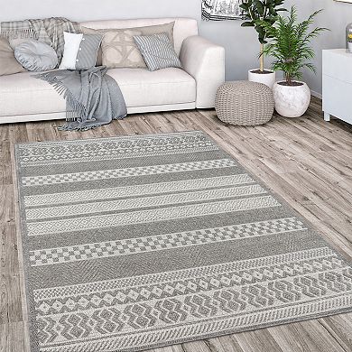 Modern Outdoor Rug for Patio Bohemian Ornaments