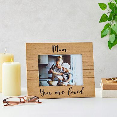 Wood Picture Frame for 5x7 Inch Photos for Mother's Day, Family Photo Collage, Brown (10 x7.5 In)