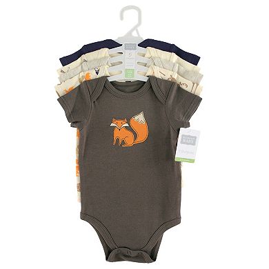Hudson Baby Infant Boy Cotton Bodysuits 5pk, Forest, 12-18 Months