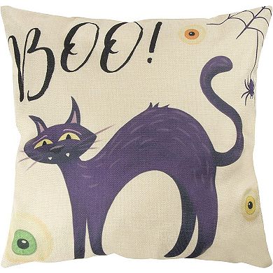 Decorative Throw Pillow Covers, 4 Spooky Halloween Designs (18 x 18 in, 4 Pack)