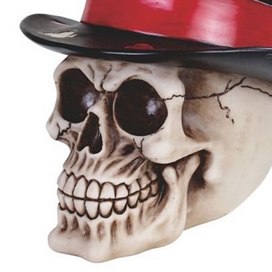 FC Design 8"H Skull with Poker Top Hat Gambler Statue Fantasy Decoration Figurine Home Room Decor
