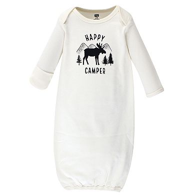 Hudson Baby Unisex Baby Cotton Gowns, Moose, Preemie/Newborn