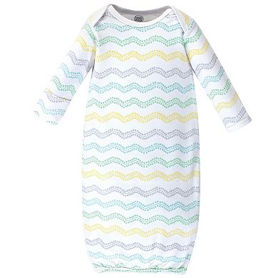 Luvable Friends Baby Cotton Long-Sleeve Gowns 4pk
