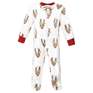 Hudson Baby Unisex Baby Plush Sleep and Play, Rudolph
