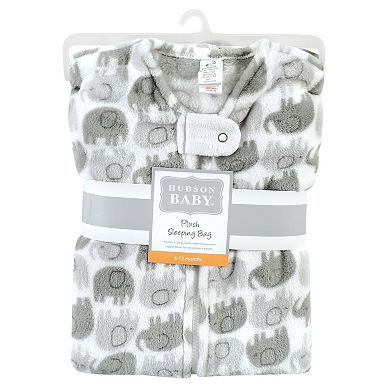 Hudson Baby Unisex Baby Plush Sleeveless Sleeping Bag, Sack, Blanket, Elephants
