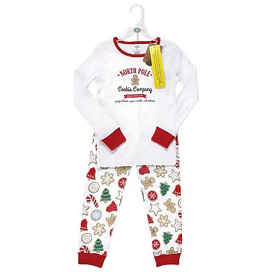 Touched by Nature Infant and Toddler Organic Cotton Tight-Fit Pajama Set, Christmas Cookies