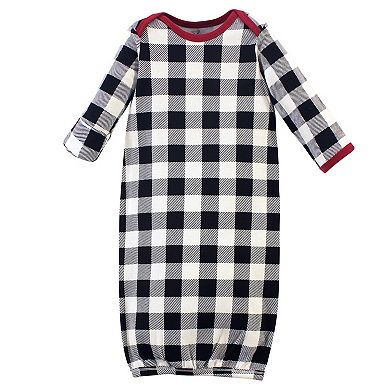 Touched by Nature Baby Organic Cotton Long-Sleeve Gowns 3pk, Winter Woodland