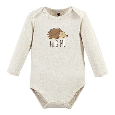 Hudson Baby Unisex Baby Cotton Long-Sleeve Bodysuits, Hedgehog