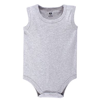 Hudson Baby Cotton Sleeveless Bodysuits 8pk, Heather Gray