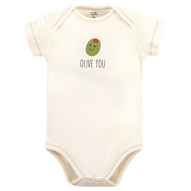 Touched by Nature Organic Cotton Bodysuits 5pk, Mushroom