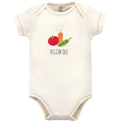 Touched by Nature Organic Cotton Bodysuits 5pk, Mushroom