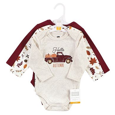 Hudson Baby Unisex Baby Cotton Long-Sleeve Bodysuits, Hello Autumn