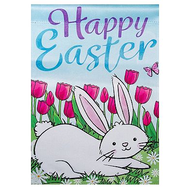 Happy Easter Bunny Outdoor Garden Flag 12.5" x 18"