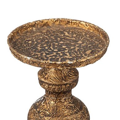 23.75" Bronze Antique Style Allistair Glory Pillar Candleholder