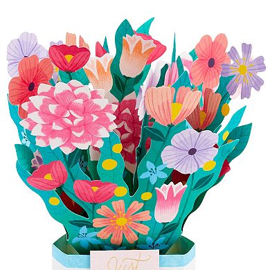 Hallmark Paper Wonder Colorful Bouquet Mothers Day Card, All Occasion Pop Up Card