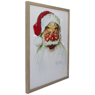 19" LED Lighted Norman Rockwell 'Santa Claus' Christmas Wall Art