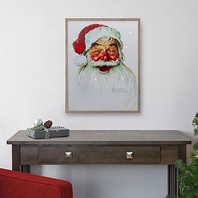 19" LED Lighted Norman Rockwell 'Santa Claus' Christmas Wall Art