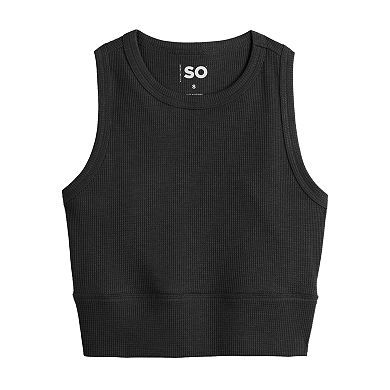 Juniors' SO® Waffle Tank Top