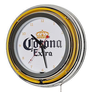 American Art Décor Corona Retro LED Neon Wall Clock
