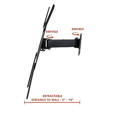MegaMounts Versatile Full Motion Television Wall Mount for 17 - 55 Inch