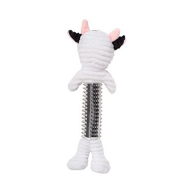 Country Living Black and White Cow Corduroy Plush Dog Toy