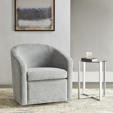 Martha Stewart Amber Upholstered Swivel Arm Chair