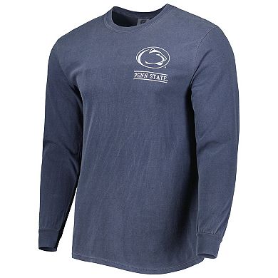 Men's Navy Penn State Nittany Lions Circle Campus Scene Long Sleeve T-Shirt