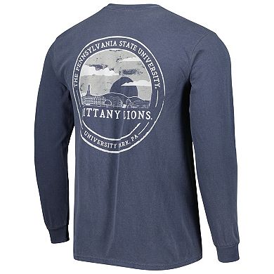 Men's Navy Penn State Nittany Lions Circle Campus Scene Long Sleeve T-Shirt