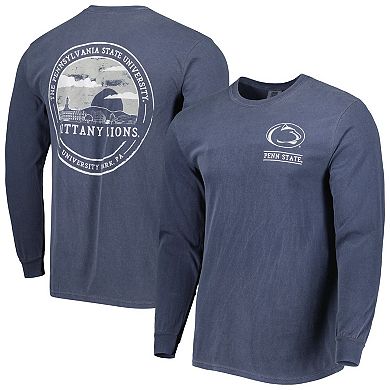 Men's Navy Penn State Nittany Lions Circle Campus Scene Long Sleeve T-Shirt