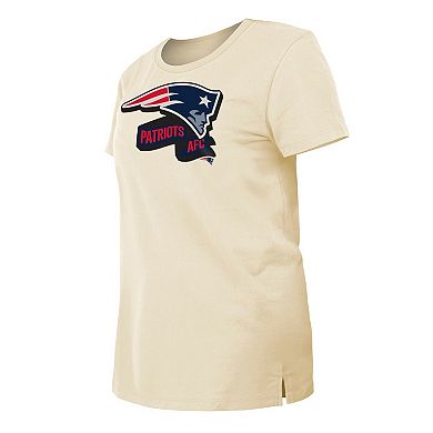 Women's New Era Cream New England Patriots Chrome Sideline T-Shirt