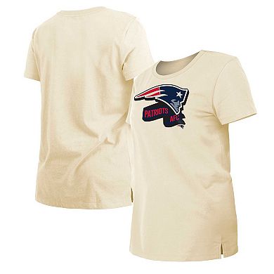 Women's New Era Cream New England Patriots Chrome Sideline T-Shirt