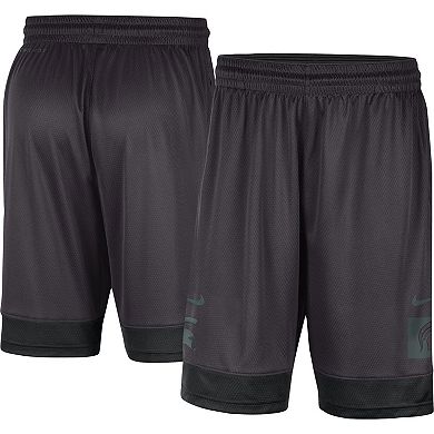 Men's Nike Charcoal Michigan State Spartans Performance Fast Break Shorts