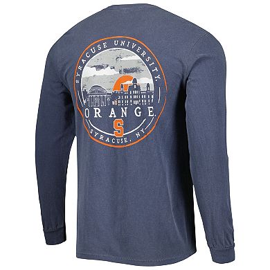 Men's Navy Syracuse Orange Circle Campus Scene Long Sleeve T-Shirt