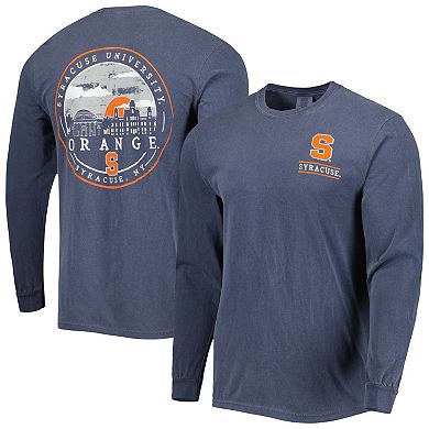 Men's Navy Syracuse Orange Circle Campus Scene Long Sleeve T-Shirt