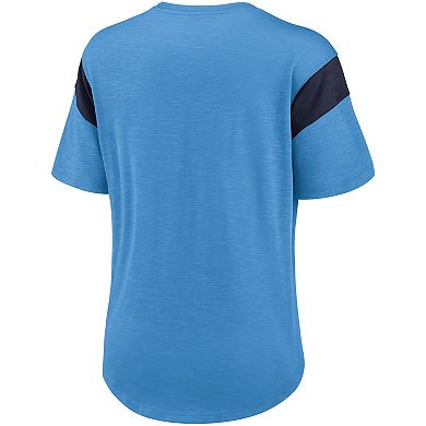 Women's Nike Light Blue Tennessee Titans Primary Logo Fashion Top