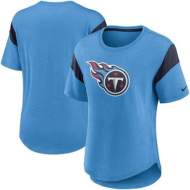 Women's Nike Light Blue Tennessee Titans Primary Logo Fashion Top