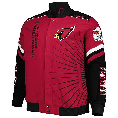 Men's G-III Sports by Carl Banks Cardinal Arizona Cardinals Extreme Redzone Full-Snap Varsity Jacket