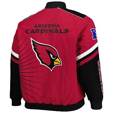 Men's G-III Sports by Carl Banks Cardinal Arizona Cardinals Extreme Redzone Full-Snap Varsity Jacket