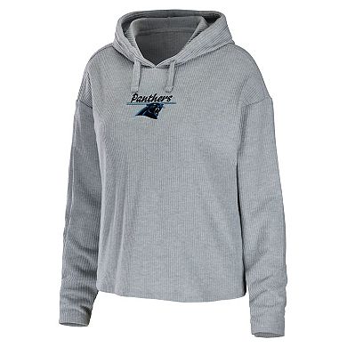 Women's WEAR by Erin Andrews Heathered Gray Carolina Panthers Pullover Hoodie & Pants Lounge Set